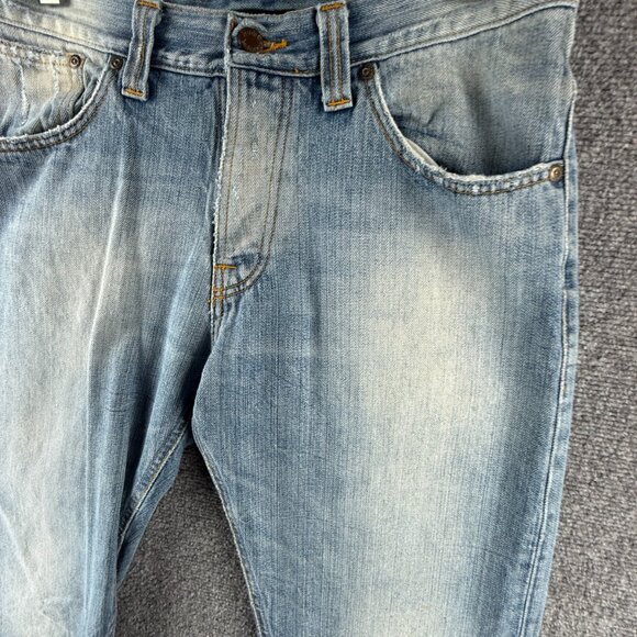 Nudie Jeans Men Denim Jeans 33x34 Average Joe Green Wave Adult Men ACTL 32X33 - Picture 3 of 16